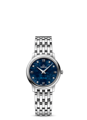 Omega De Ville Prestige Quartz 27.4 Stainless Steel / Blue / Bracelet / Orbis